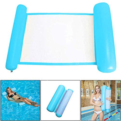 Hamaca de Agua, Tumbona Flotante Hamaca 4 en 1 Piscinas De Verano Al Aire Libre Inflable del Flotador Hamaca Cama Plegable para Sillas De Agua Flotant