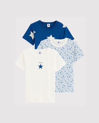 Petit Bateau - Pack De 3 Camisetas De Niño De Manga Corta