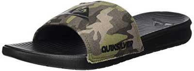 Quiksilver Bright Coast Slide, Sandalias con Punta Abierta para Hombre, Verde (Green/Brown/Black Xgck), 43 EU