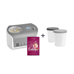Máquina de Hacer Helados con Compresor de 1,2 litros ELLI, Recetas incluidas, Heladera de acero para yogur, Sorbete y Helado, 135 W, display LCD, temp precio