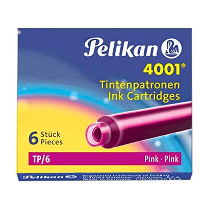Pelikan TP6 - Cartucho tinta estilográfica, color rosa