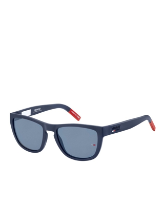 Tommy Jeans - Gafas De Sol Unisex Rectangulares En Azul Marino Con Detalles De La Marca