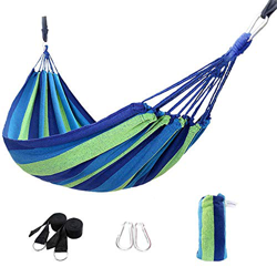 Signstek Hamaca de algodón al Aire Libre (230 x 150 cm), Capacidad de Carga de hasta 300 kg, portátil con Bolsa de Transporte para Patio, jardín, 2 Pe en oferta