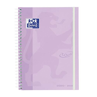 Agenda Escolar 2020/2021 Oxford School Soft Touch Semana Vista. 12x18 cm. Castellano. Color Malva.