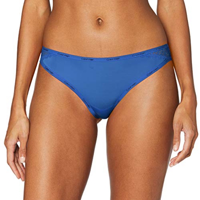 Calvin Klein Brazilian Braguita brasileña, Azul (Minnow Blue G6T), (Talla del Fabricante: Medium) para Mujer