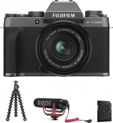 Fujifilm X-T200 Kit 15-45mm Vlogger Kit dark silver precio