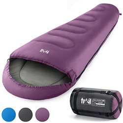 Trail Saco Dormir Momia Estándar Adulto, Aire Libre, Camping, Senderismo, 3 Estaciones: Primavera, Otoño, Invierno, 300 g/m2, Impermeable, Acampada, B precio