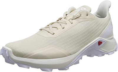 Salomon Alphacross, Zapatillas de Trail Running para Hombre, Beige (Bleached Sand/Vanilla Ice/White), 43 1/3 EU