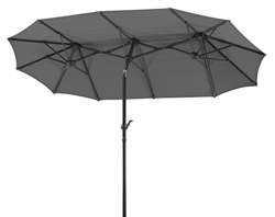 Schneider Schirme 746 – 15 Schneider Paraguas Salerno ca. 300 x 150 cm, Rectangular, Gris, 300 x 150 x 220 cm en oferta