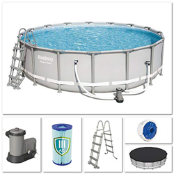 BESTWAY 56451 - Piscina Desmontable Tubular Power Steel 488x122 cm Depuradora de cartucho de 5.678 litros/hora precio