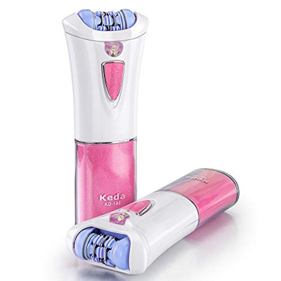 Queenmew Depiladora Electrica Afeitadora Eléctrica Con Luz, Maquina Depiladora Facial Mujer De Bikini Inalámbrico, Removedor De Vello Facial Para Muje