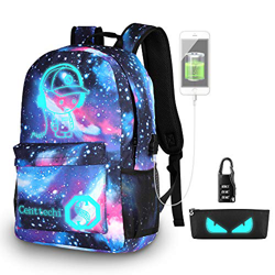 Galaxy Mochila Luminosa,Mochilas Escolares, Anime Bolso De Escuela en oferta