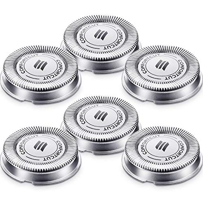 6 Paquete SH30 Cabezales de Repuesto Cabezales de reemplazo de Afeitadoras Compatible con Afeitadora Eléctrica de Series de Philips 1000, 2000, 3000 C