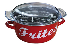 Baumalu Freidora, Acero Inoxidable 18/8, Rojo, 26 cm en oferta