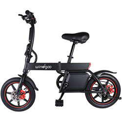 Windgoo Bicicleta Eléctrica Plegables, 350W Motor Bicicleta Plegable 25 km/h y 25 km, Bici Electricas Adulto con Ruedas de 14", Batería 36V 6.0Ah, Asi en oferta