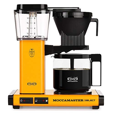 Moccamaster KBG Select Cafetera de Filtro, 1520 W, 1.25 litros, Aluminio, Yellow Pepper