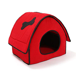 Casa de hueso para mascotas AQW, caseta de perro, caseta de peluche, para perros pequeños, 55 x 35 x 40 cm., 55x35x40cm características