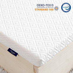 viewstar Topper Viscoelástico 135x190x5cm, Sobrecolchón con Alivio de la Presión, Topper para Colchón de Espuma de Memoria, Funda Extraíble, CertiPUR- precio