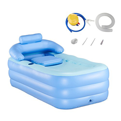Hiram Bañera Hinchable de PVC Bañera Portátil 160 X 82 X 72CM Bañera Hinchable Portátil para Adultos Bañera Inflable Adulto para SPA en Casa o Jardín  precio