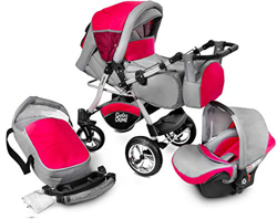 Urbano Cochecito de Bebe 3in1 Combi Carrito SILLA de COCHE by GaGaDumi (U11-Red zone) características