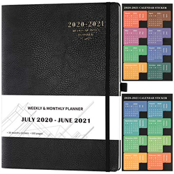 2020 2021 Agenda - Diario 2020 2021 A4 Semana, papel grueso, bolsillo interior, 210x297 mm, negro en oferta