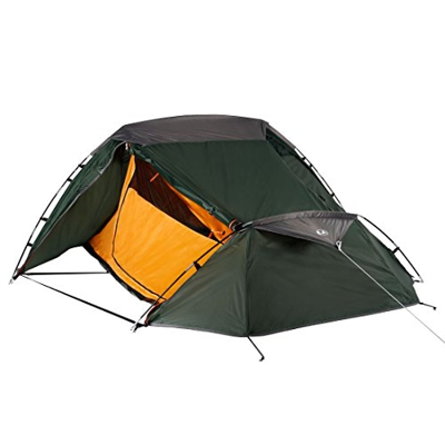 Ultrasport Trekking tienda, color verde/naranja, tamaño 3 personas