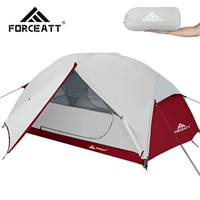 Forceatt Tienda de Campaña 2 Personas 100% Impermeable, Ventilación Doble Capa Peso Ligero Acampar Tienda, Fácil de Instalar, Ideal para Practicar Sen