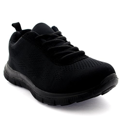 Hombre Get Fit Malla El Correr Entrenadore Atlético para Caminar Zapato - Negro/Negro - 43 BT0047 en oferta