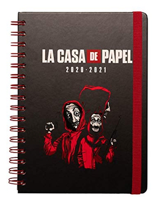 ERIK - Agenda escolar 2020/2021 A5 Semana vista La Casa De Papel, Producto oficial Netflix,12 meses (14,8x21 cm)