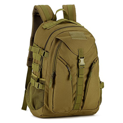 Huntvp Mochila de Asalto Estilo Militar Táctical Bolsa Impermeable de Nylon 40L para Las Actividades Aire Libre Senderismo Caza Viajar Color Marrón precio