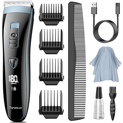 Maquina cortar pelo profesional, DynaBliss HG4100 maquina cortar pelo, kit para corte de cabello con carga USB, uso con cable o sin cable, ajuste de l