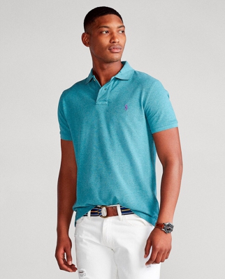 Polo Ralph Lauren - Polo De Hombre Slim Azul De Manga Corta