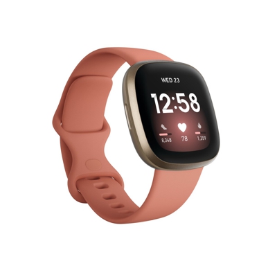 Fitbit - Versa 3 Aluminio Dorado/ Rosa Pulsera De Actividad