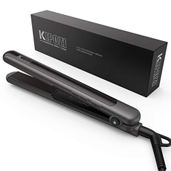 KIPOZI Plancha de Pelo Profesional, Plancha Pelo y Rizador 2 en 1, Plancha de Cerámica con Pantalla Digital de Temperatura Ajustable, Negro en oferta