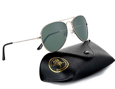 Rocf Rossini Gafas de Sol Aviador para Mujer Gafas Polarizadas Retro de Hombre con Protección UV400 para Pescar Conducir Playa(gold/g15)