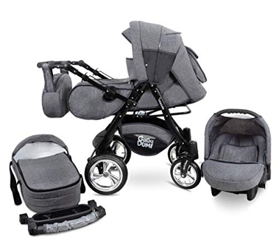Urbano Cochecito de Bebe 3in1 Combi Carrito SILLA de COCHE by GaGaDumi (U5-Denim)