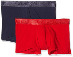 Calvin Klein Trunk 2pk Bañador, Azul (Deep Scarlet/Blue Noir Djl), Large (Pack de 2) para Hombre en oferta