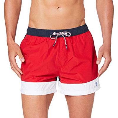 NORTH SAILS Volley W/Contrast Pantalones Cortos, Multicolor (Combo 4 C004), Large (Talla del Fabricante: 36) para Hombre