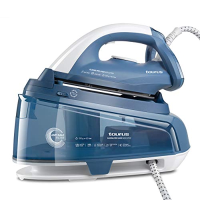Taurus 918688000 Sliding Pro 2400-Centro de Planchado Non Stop de Rellenado Continuo sin desconectar, Elimina el 99,9999% de Virus y bacterias, 120 g/