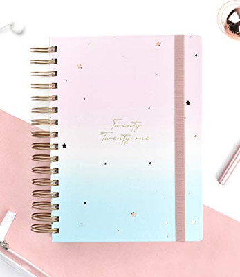 Agenda Académica 2020-2021- Luna- Semana Vista A6 - Tapa Dura- Takenote Agendas- Agenda Bilingüe Español- Inglés (A6)