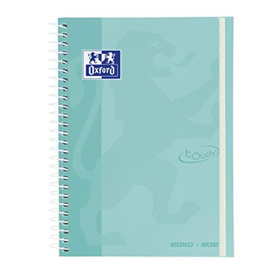 Agenda Escolar 2020/2021 Oxford School Soft Touch Semana Vista. 15x21 cm. Castellano. Color Ice Mint.