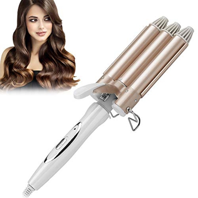 Pinzas Rizadoras,Rizador de pelo,Tenacillas de Pelo,Iron Wave Curler Multifunción Temperatura Ajustable para rizar y ondas un efecto ondulado
