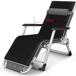Tumbona para patio, plegable, para playa, jardín, camping, pesca, reclinable, reclinable, para piscina/exterior, soporta 400 kg (negro) precio