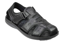 Cuero de los Hombres Cruz Deportes de la Correa Sandalias Cerrado del Dedo del pie de Playa del Verano del Gladiador Zapatos[SANDAL-A3-6-BLACK-42,Negr precio