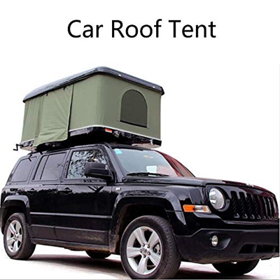 LMHX Tienda de Techo Coche para 2-3 Adultos, con Escalera Plegable de Aleación de Aluminio,Green1