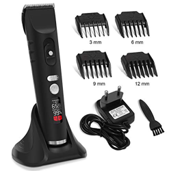 2NLF Maquina Cortar Pelo Profesional Electrónico Cortapelos Hombre Precisión Maquinilla Cortar Pelo Waterproof con Soporte de Carga 4 Peine características