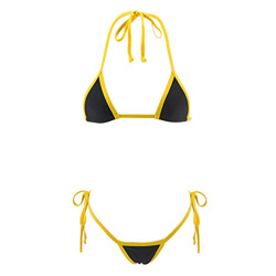 SHERRYLO Exotic Micro Bikini Set Sunbathing Swimming Costumes Trajes De Baño De Mujer (Black5) en oferta