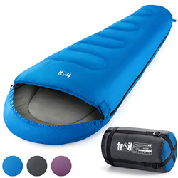 Trail Saco Dormir Momia Estándar Adulto, Aire Libre, Camping, Senderismo, 3 Estaciones: Primavera, Otoño, Invierno, 300 g/m2, Impermeable, Acampada, B en oferta