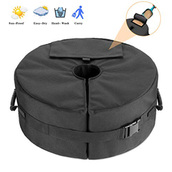 Bolsa de peso para sombrilla redonda desmontable de 18 pulgadas, resistente a la intemperie, con gran apertura y 2 asas para patio, playa, paraguas, b en oferta