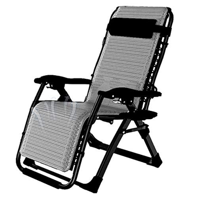 DQCHAIR Tumbona de jardín Silla de jardín en jardín y Exteriores Silla Plegable de Gravedad Cero con cojín Transpirable Sillas de jardín reclinables p
